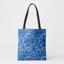 Bolsa Tote Abstract Floral Matrix (Royal Blue) Fine Art