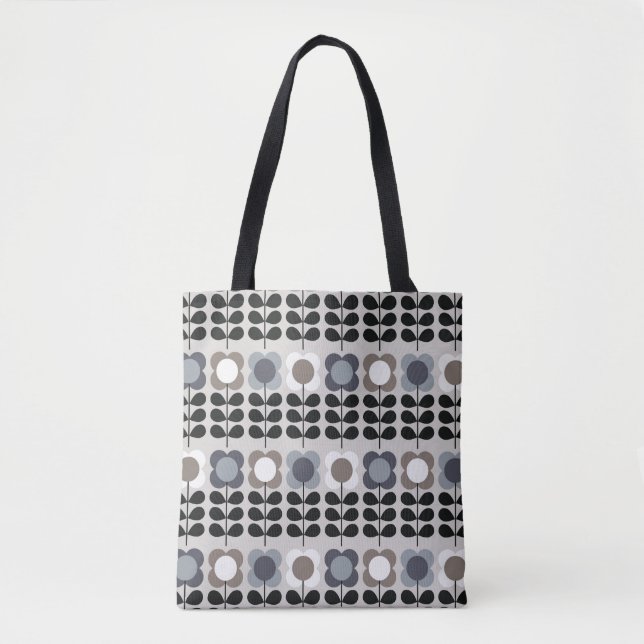 Bolsa Tote Abstract floral seamless pattern. Nordic style. Vi (Frente)