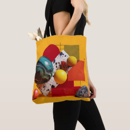 Bolsa Tote Abstract geometric colorful composition 