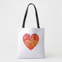 Bolsa Tote Abstract Heart Confetti Art