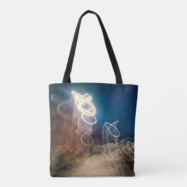 Bolsa Tote Abstract Intentional Camera Movement Night Light T (Verso)