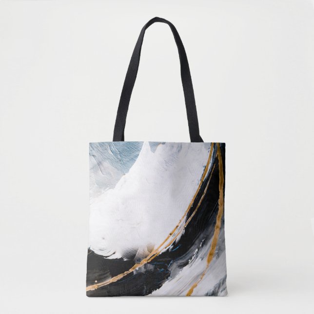 Bolsa Tote Abstract oil texture background. Paint on canvas.  (Frente)