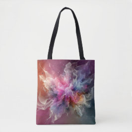 Bolsa Tote Abstract Old Rose Floral Cloud Landscape
