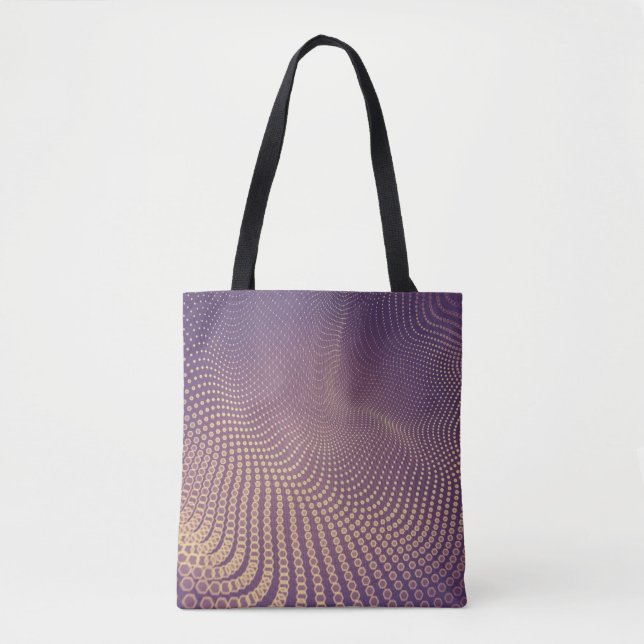 Bolsa Tote Abstract polygonal space low poly dark background  (Frente)