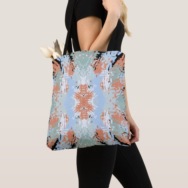 Bolsa Tote Abstract Split Ends Pattern And Soft Pastels (Close Up)
