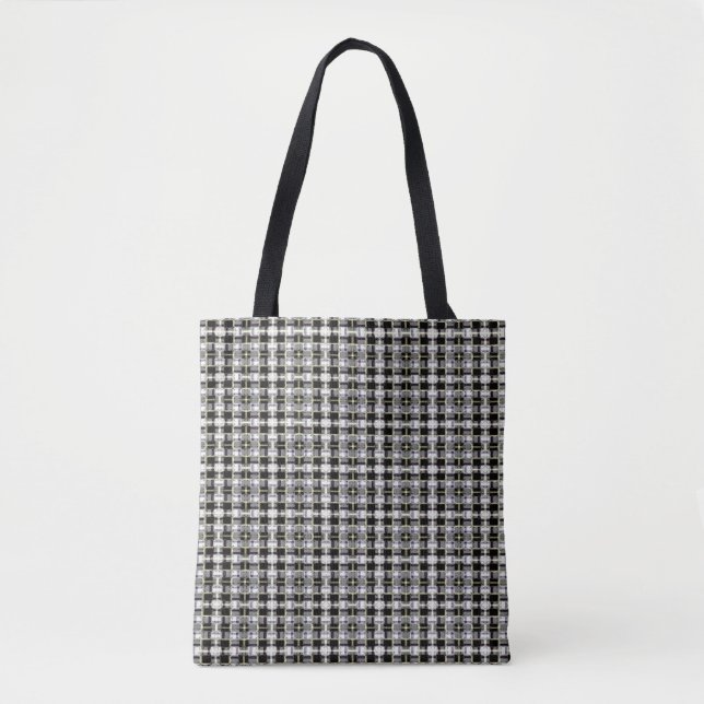 Bolsa Tote abstract texture, colorful checkered pattern, simp (Frente)