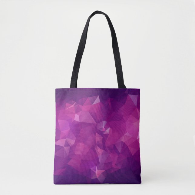 Bolsa Tote Abstract triangle violet texture backgroundbackgro (Frente)