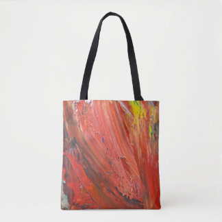 Bolsa Tote Abstract Vertical Gesture in Red