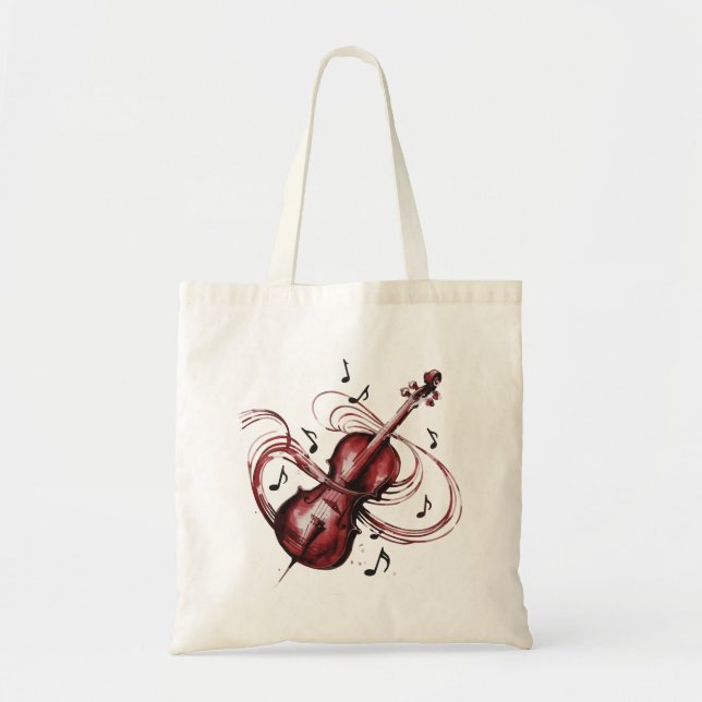 Bolsa Tote abstract violin (Frente)