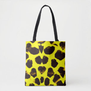 Bolsa Tote Abstrato Animal Print Lepard Watercolor