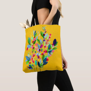 Bolsa Tote Abstrato aqucolor floral