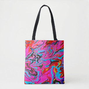 Bolsa Tote Abstrato Art, Fundo, Pintura Mão, Fluid Ar