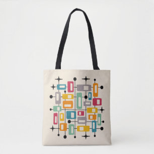 Bolsa Tote Abstrato Atômica Moderno de Meio século Retroativo