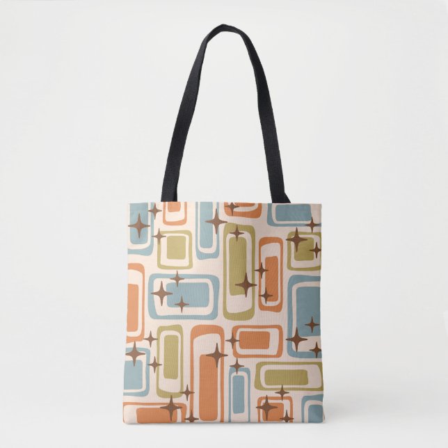 Bolsa Tote Abstrato Atômica Moderno de Meio século Retroativo (Frente)