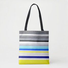 Bolsa Tote Abstrato Azul-branco-preto
