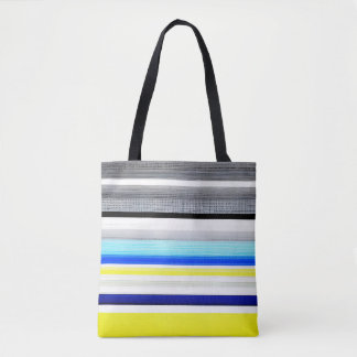 Bolsa Tote Abstrato Azul-branco-preto