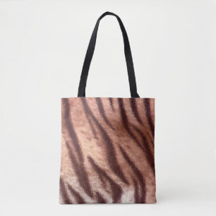 Bolsa Tote Abstrato baixo de pelagem de tigre de polia animal