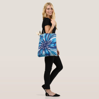 Bolsa Tote Abstrato Blue Flower Art Deco