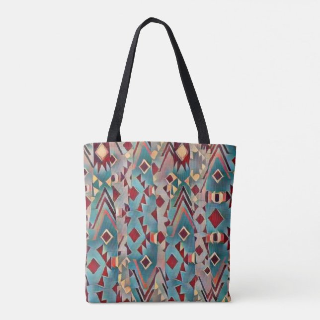 Bolsa Tote Abstrato Boho Aztec (Verso)