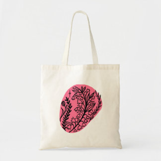 Bolsa Tote Abstrato Boho Blob De Tinta Com Flores Silvestres
