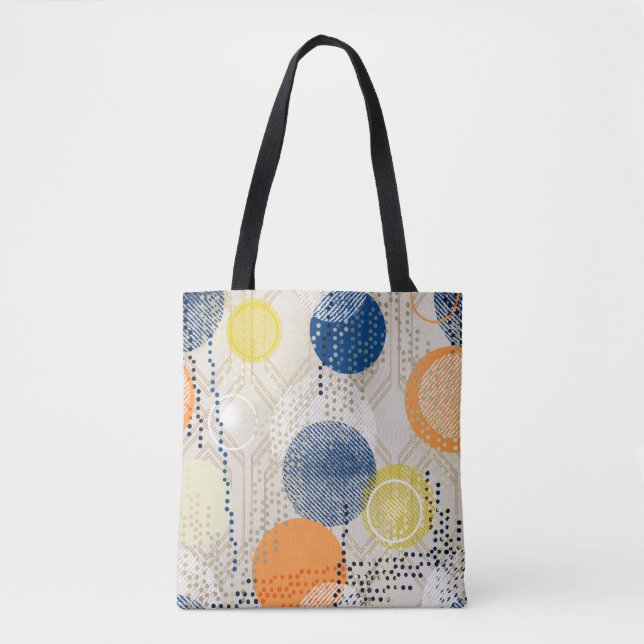 Bolsa Tote Abstrato bolinhas colorido (Frente)