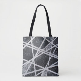 Bolsa Tote Abstrato branco e preto