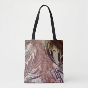 Bolsa Tote Abstrato Brown Floral Design 2