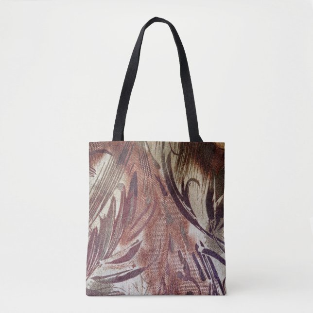 Bolsa Tote Abstrato Brown Floral Design 2 (Frente)