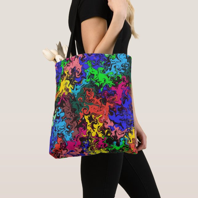 Bolsa Tote Abstrato Colorida Twirly / (Close Up)