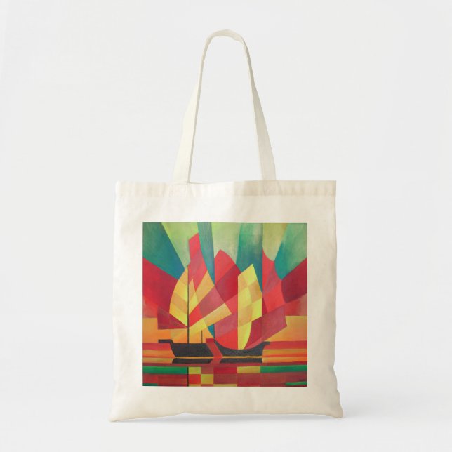 Bolsa Tote Abstrato cubano de velas e céus oceânicos (Frente)