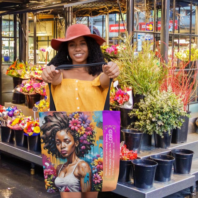 Bolsa Tote Abstrato da Faith Proverbs 31 30 (Criador carregado)