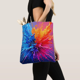 Bolsa Tote Abstrato de abertura de pintura dinâmica