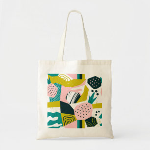 Bolsa Tote Abstrato de ananás: Patchwork sem costura colorida