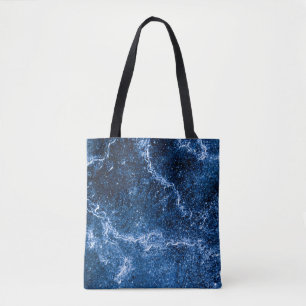 Bolsa Tote Abstrato de Arte Azul
