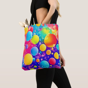 Bolsa Tote Abstrato de Arte Colorida
