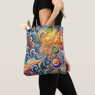 Bolsa Tote Abstrato de Arte Contemporânea