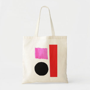 Bolsa Tote Abstrato de Colagem de Arte Moderna Minimalista Co