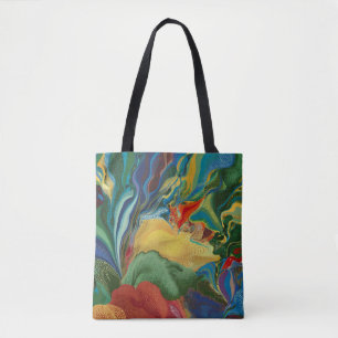 Bolsa Tote abstrato de cor reproduz as cores da água