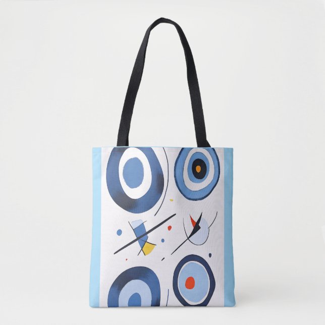 Bolsa Tote Abstrato de Dança de Dimensão Circular (Frente)