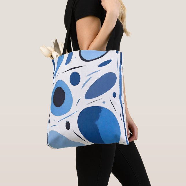 Bolsa Tote Abstrato de Espelhamento Circular (Close Up)