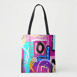 Bolsa Tote Abstrato de Expressivo Máximo Colorido
