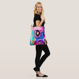 Bolsa Tote Abstrato de Expressivo Máximo Colorido