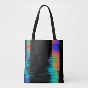 Bolsa Tote Abstrato de imagem da tela de LED com brilho. Divi