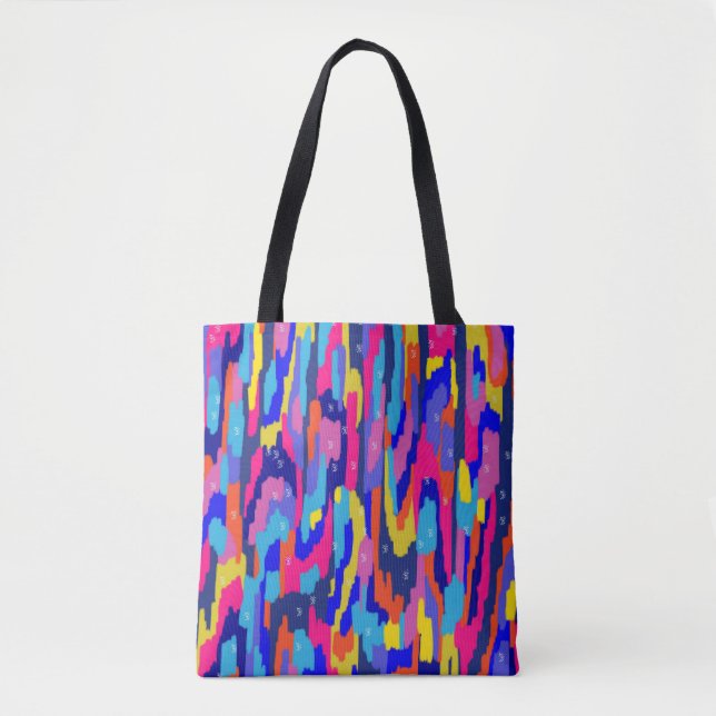Bolsa Tote Abstrato de Livro de Coloração (Frente)