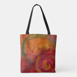 Bolsa Tote Abstrato de Padrão Bonito De Cores De Água E Tinta