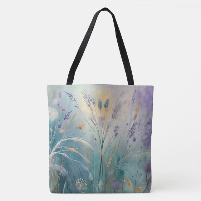 Bolsa Tote Abstrato de Pastel Whispers da Natureza, Graus II (Frente)