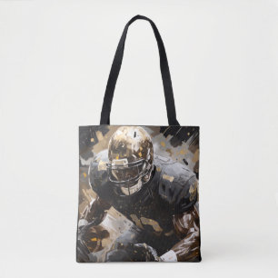 Bolsa Tote Abstrato de pintura desportiva de futebol american