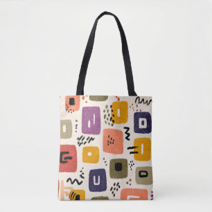 Bolsa Tote Abstrato de Portas Retro Retrópicas   Moderno do s