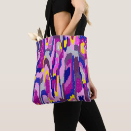 Bolsa Tote Abstrato de Starry em Purples e Blues