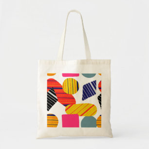 Bolsa Tote Abstrato desenhado à mão, padrão na moda.